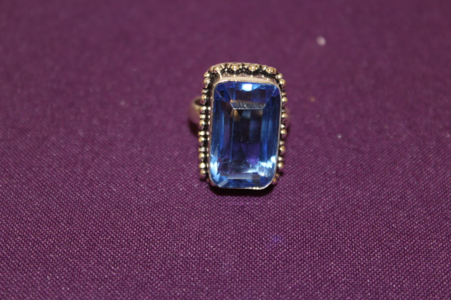 Grade U WM Blue Stone Ring