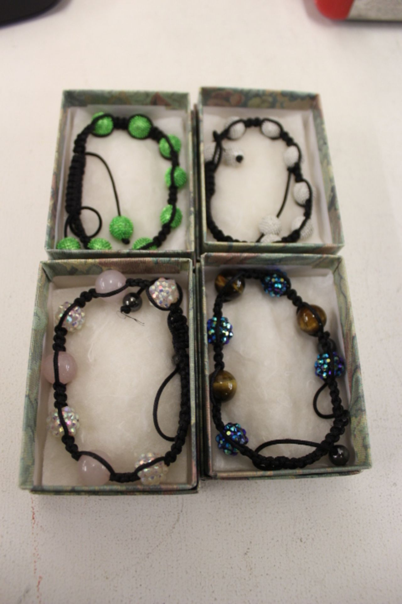 Four Crystal Ball Bracelets