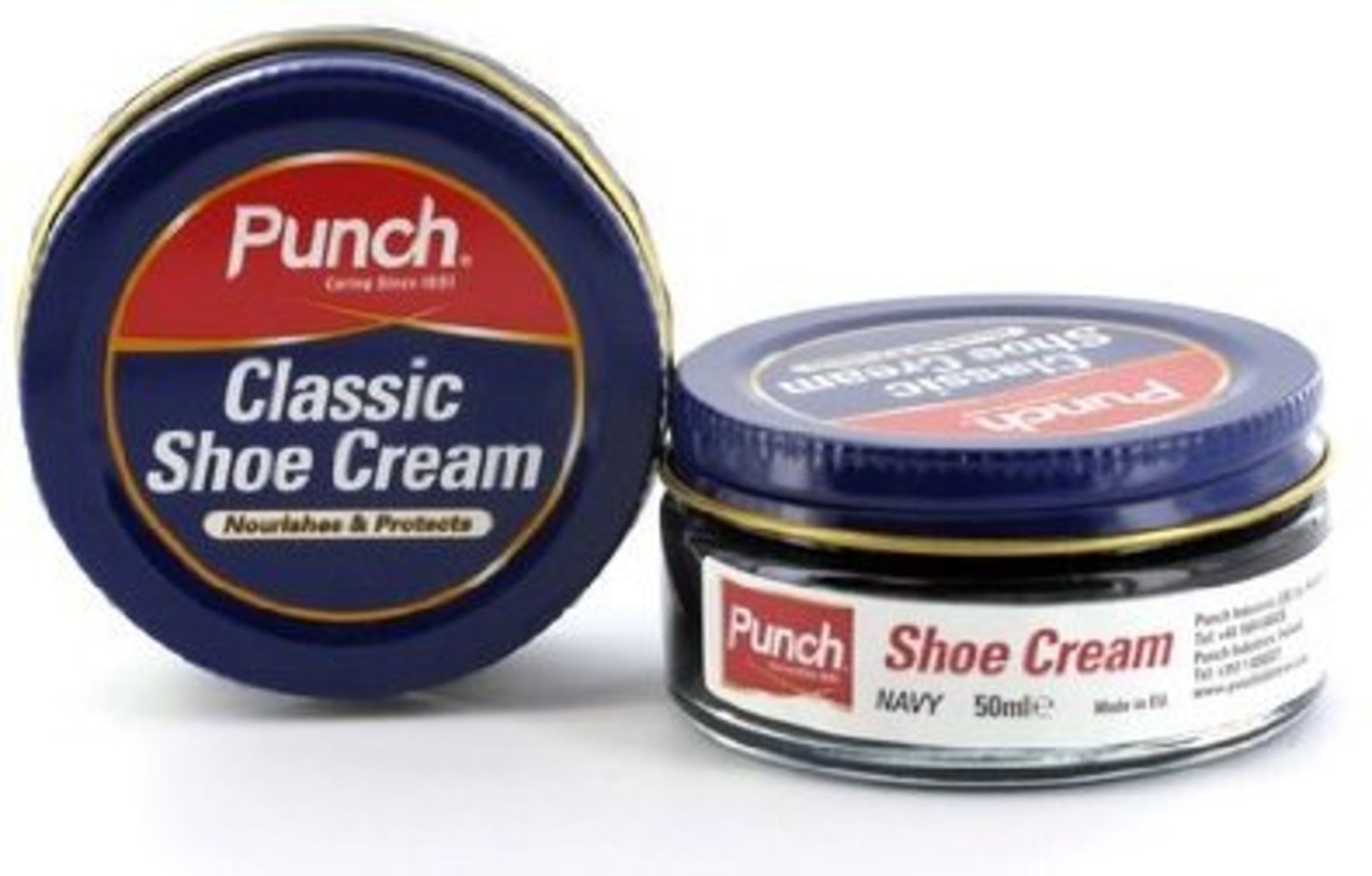 V Brand New Six 50ml Punch Classic Shoe Cream Navy Blue (Photo May Vary From Item) ISP £19-50 X 2