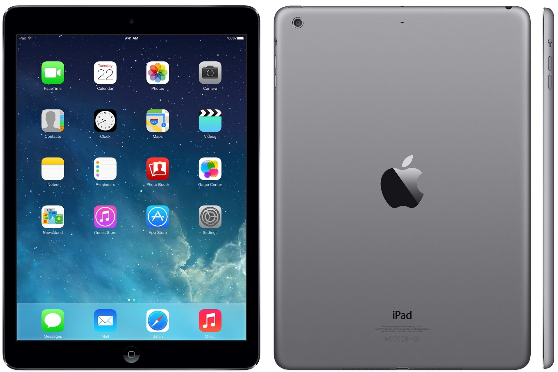 V Grade A Apple iPad Air - Wi-Fi - 16 GB - Space Grey - 9.7