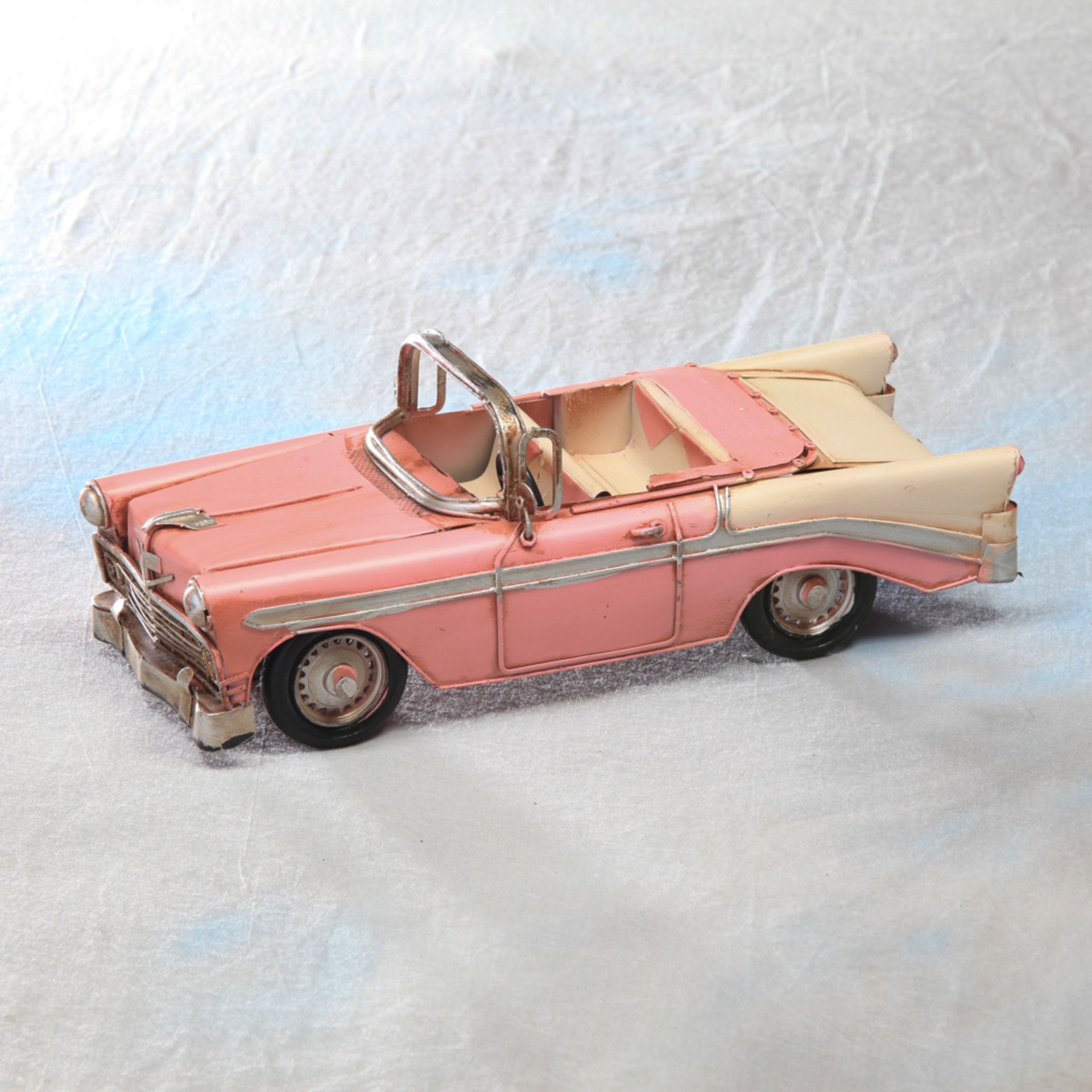 V Brand New Antiqued Metal Pink Soft Top American Car