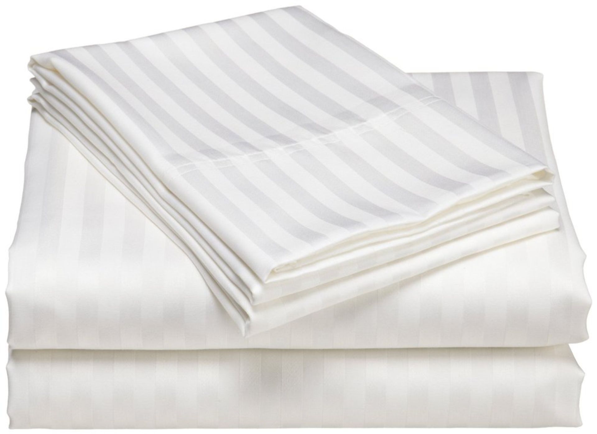 V Brand New 100% Egyptian Cotton Striped Fitted Sheet King Size RRP £29.50 X 5 Bid price to be