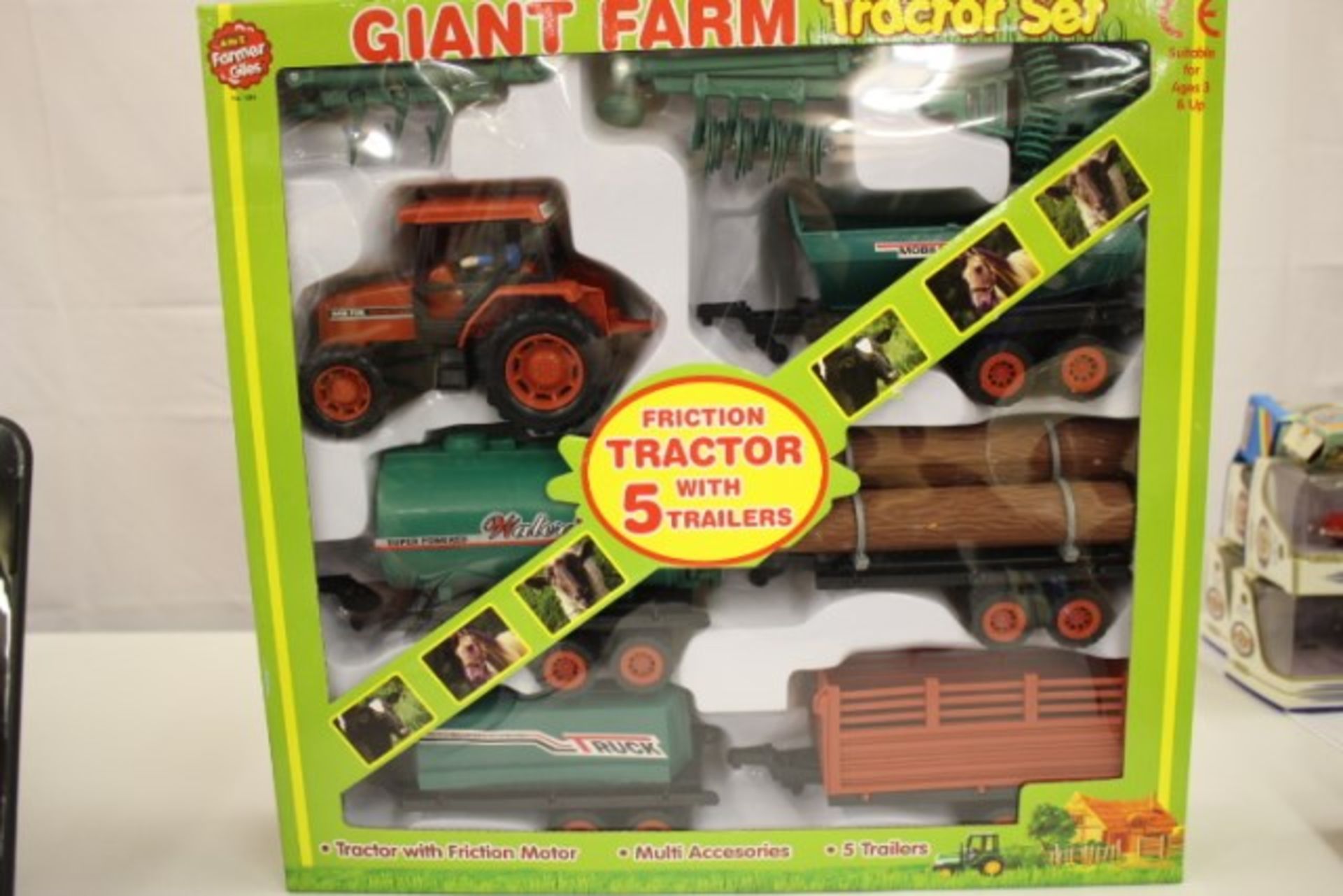 V Brand New Giant Farm Tractor Set SRP £19.99 X 2 Bid price to be multiplied by Two