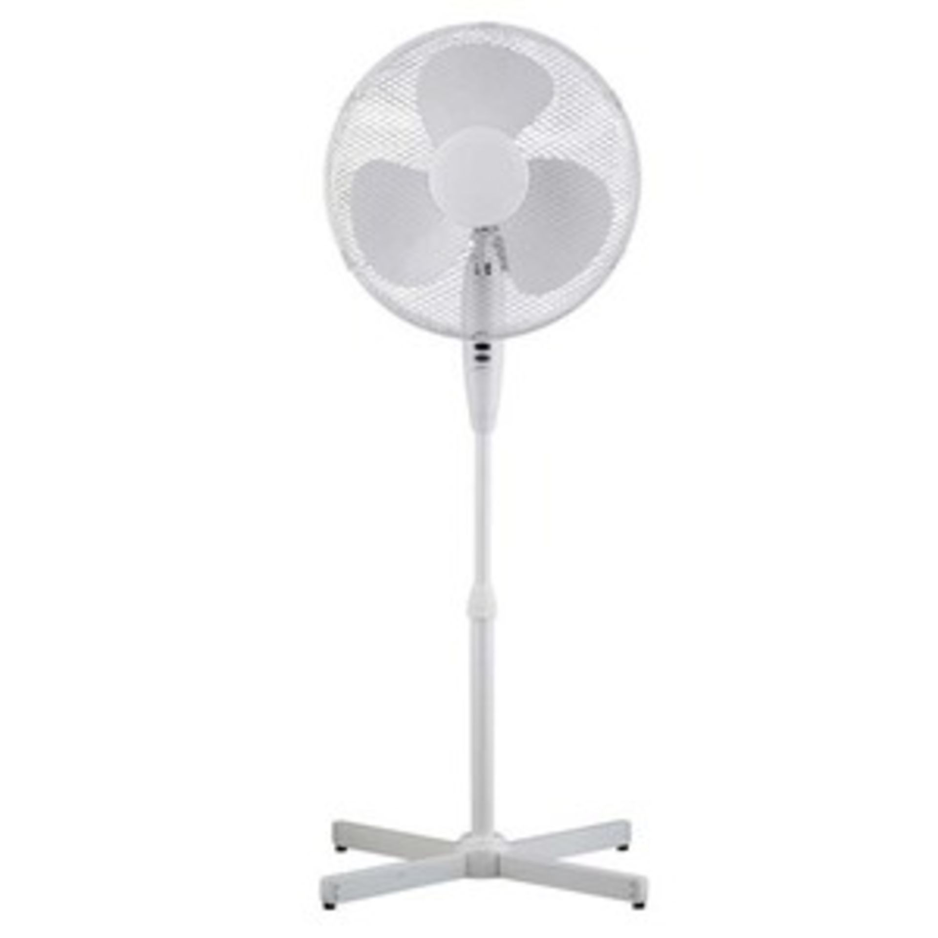 V Brand New 16" Stand Fan - 1.4m Adjustable Height - 3 Adjustable Cooling Speeds - Oscillating