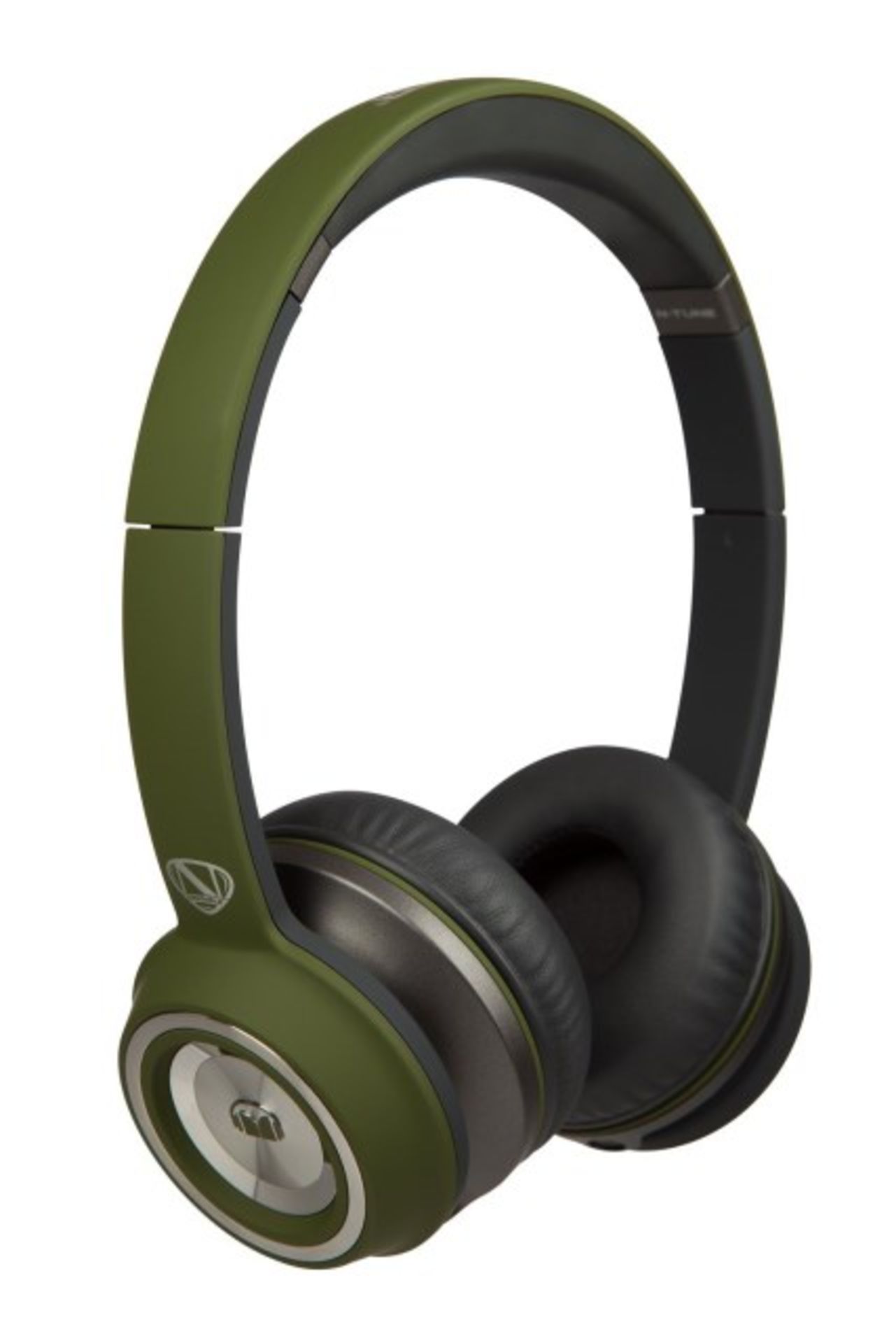 V Brand New Monster N-Tune HD Passive Noise Isolation Headphones Matte Military Green RRP £76.99