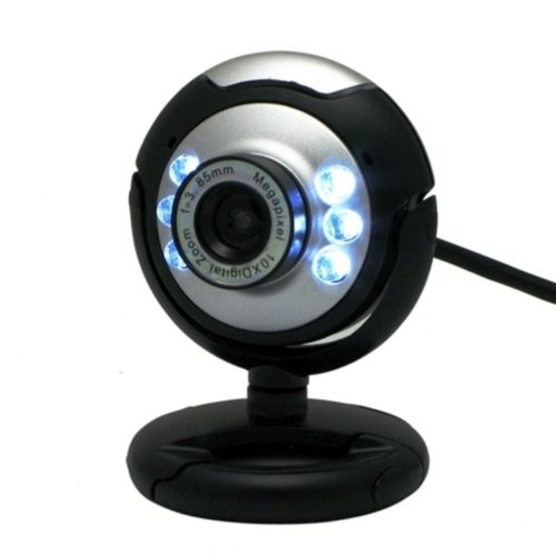Brand New USB Mini PC Webcam With Built In Microphone - 10x Zoom - 6 Bright LED Lights For Use At - Image 2 of 2