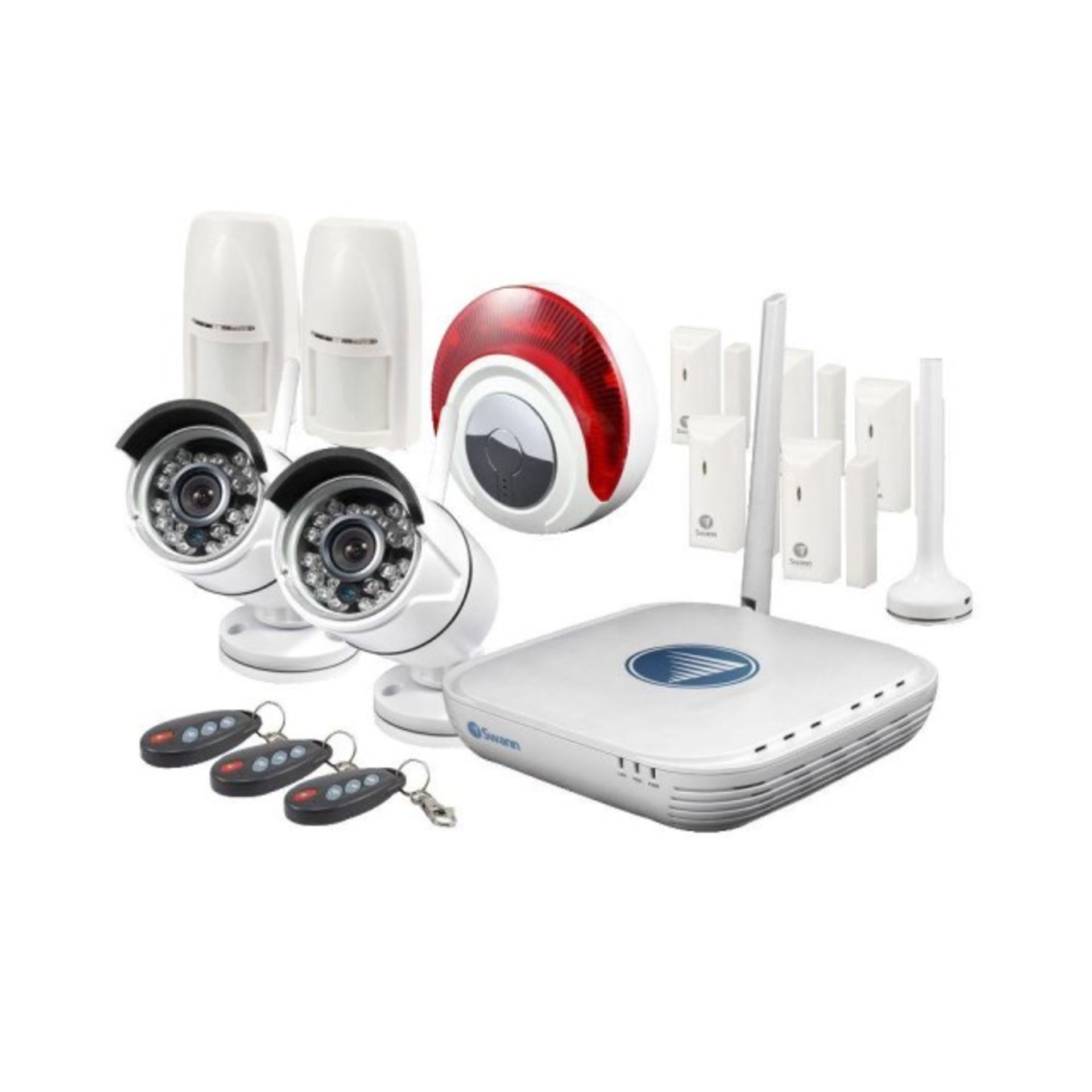 V *TRADE QTY* Brand New Swann HD Micro Wifi Video and Alarm Security Kit (Screwfix £499.99) Complete