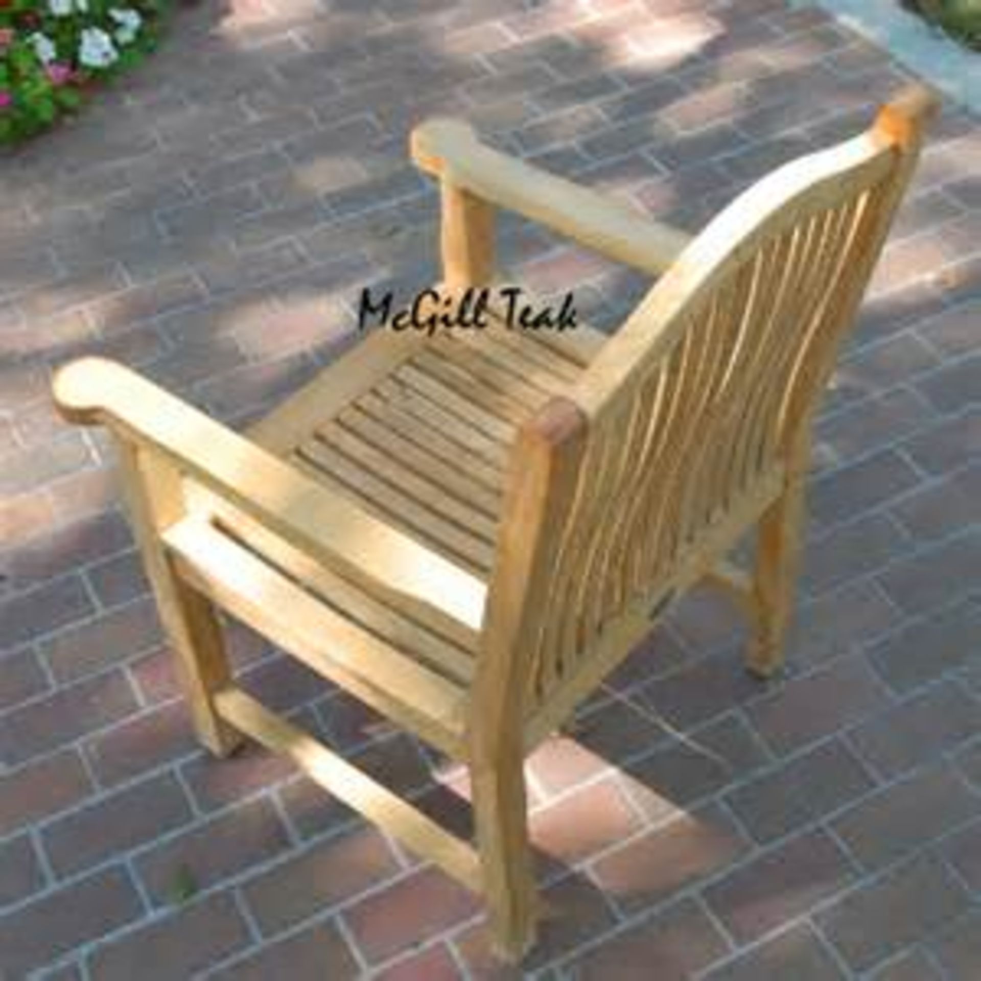 V Brand New TEAK STACKING CHAIR - Made From Grade A Plantation Teak/ RRP £199/ NOTE: Item Is