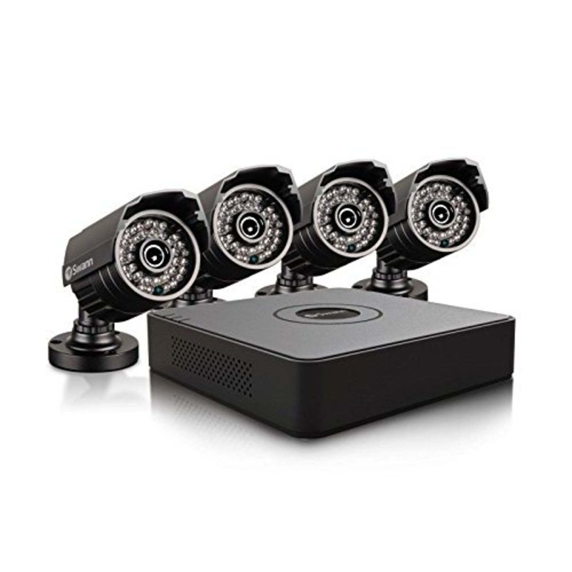 V Grade A Swann Model 81404S 8 Channel Digital Video Security System With Recorder And 4 Pro Cameras