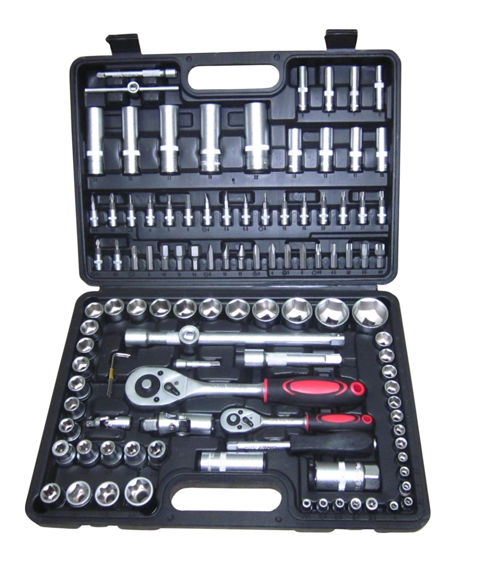 V *TRADE QTY* Brand New 108 Piece Professional Chrome Vanadium Socket Set With 1/4 & 1/2 Inch