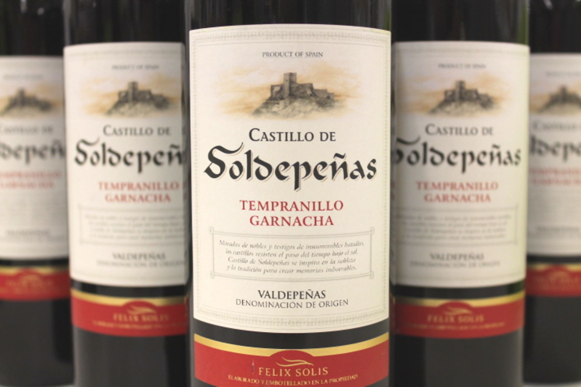 Grade U Six Bottles Castillo De Soldepenas Tempranillo Garnacha Red Wine X 2 Bid price to be - Image 2 of 2