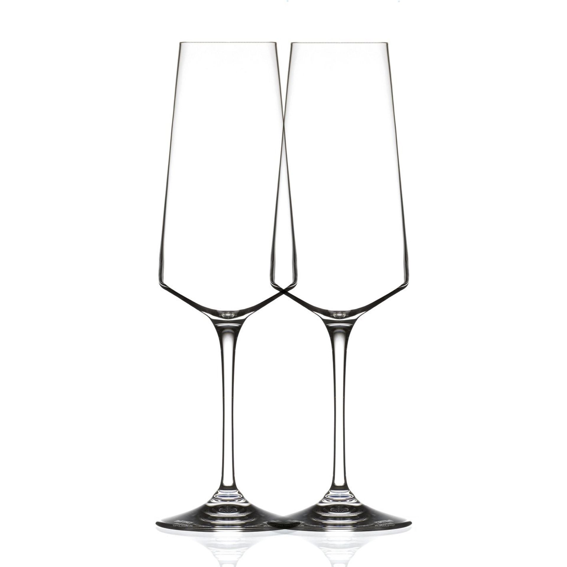 V *TRADE QTY* Brand New Twin Pack of RCR Armonia Italian Crystal 35cl Champagne Flutes Amazon