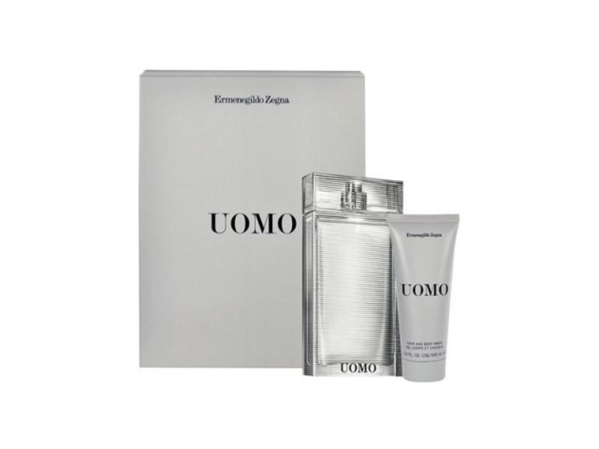 V Brand New Ermenegildo Zegna - UOMO - Mens EDT/hair bodywash gift set RRP £46.50