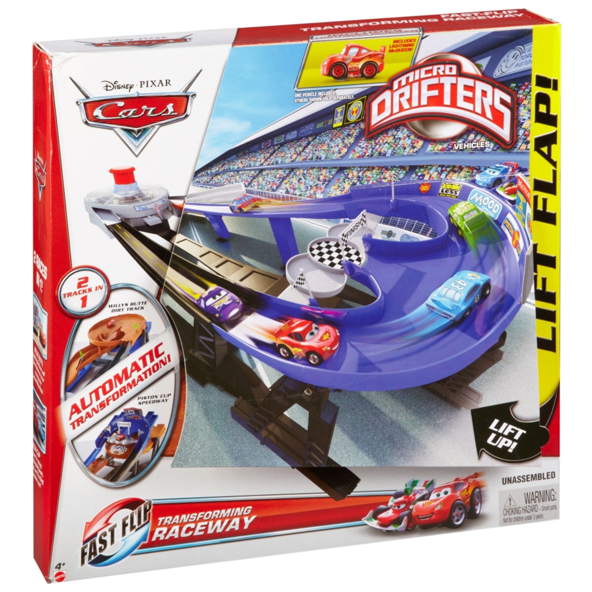 V Grade A Disney Cars Micro Drifters Fast Flip Raceway Playset RRP £29.99 X 2 Bid price to be