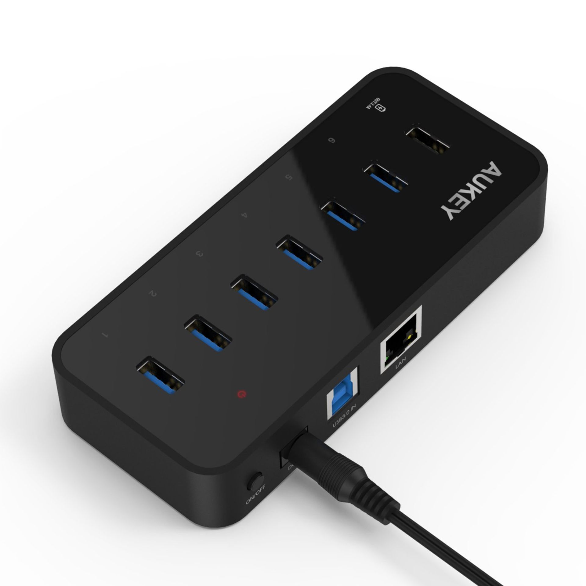 V Brand New Six Port USB 3.0 Hub With One Charging Point And One Gigabit Ethernet Port ISP - £32.31