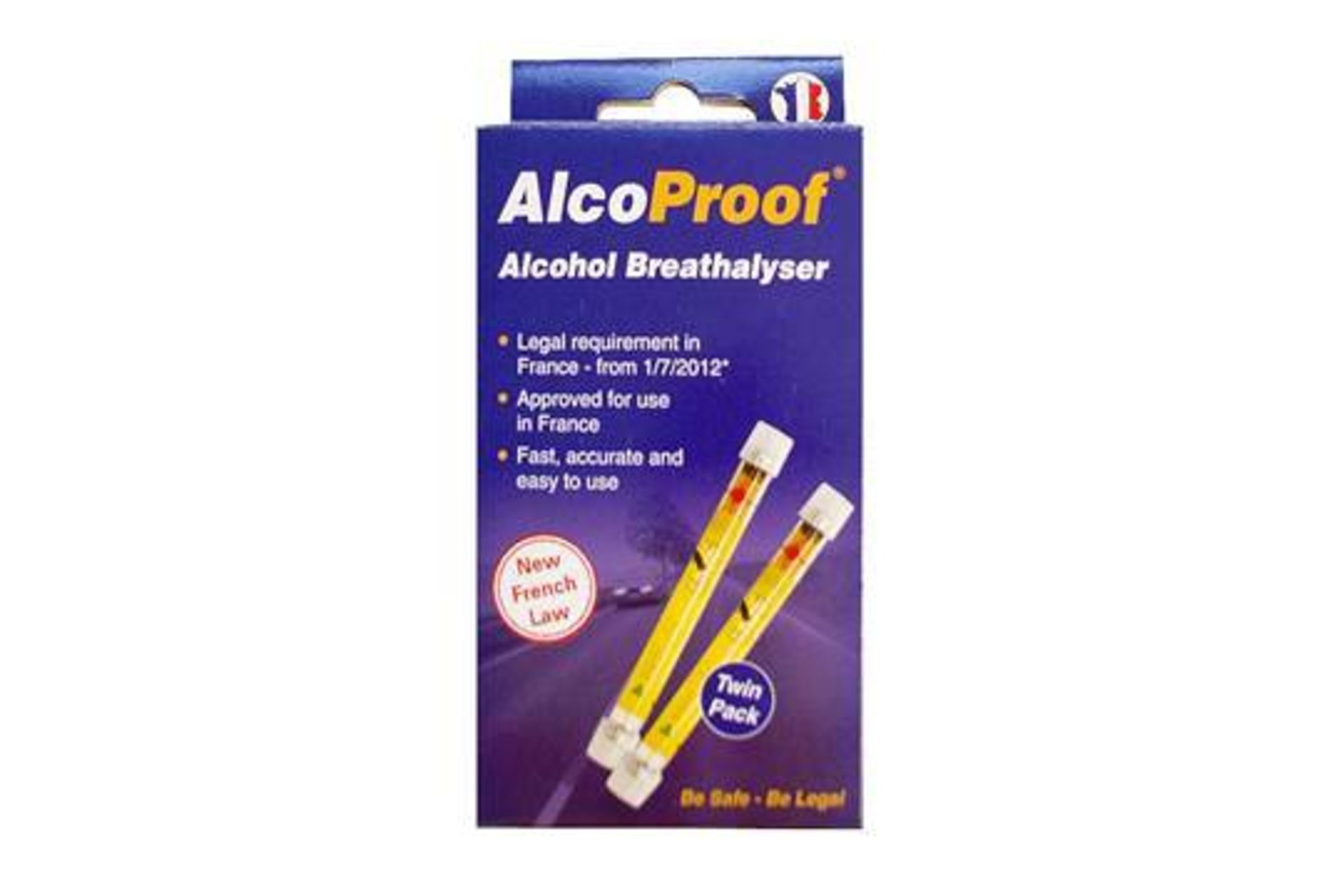 V Brand New Alcoproof Alcohol Breathalyser Test - Required By French Law