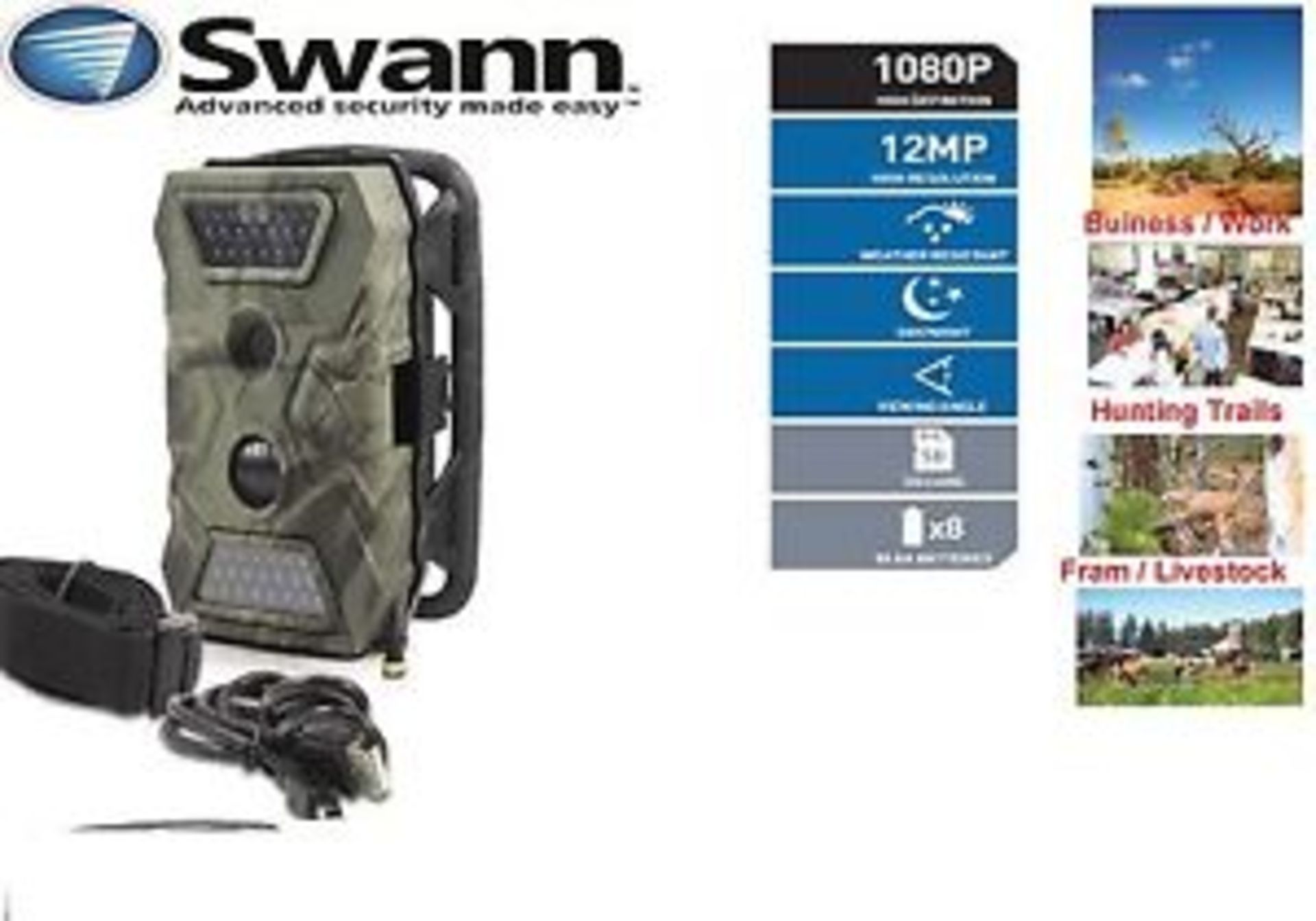 V Grade A Swann Outback 12 Megapixel Photo Wildlife Pet CCTV Security Camera Recorder RRP179.98 - Image 2 of 2