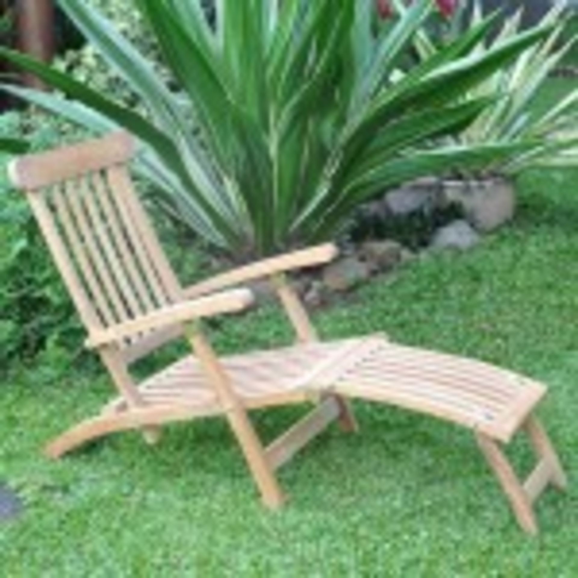V Brand New Teak Steamer / dimensions 60 x 169 x 84/ Sit NOTE: Item Is Available From Approx 5