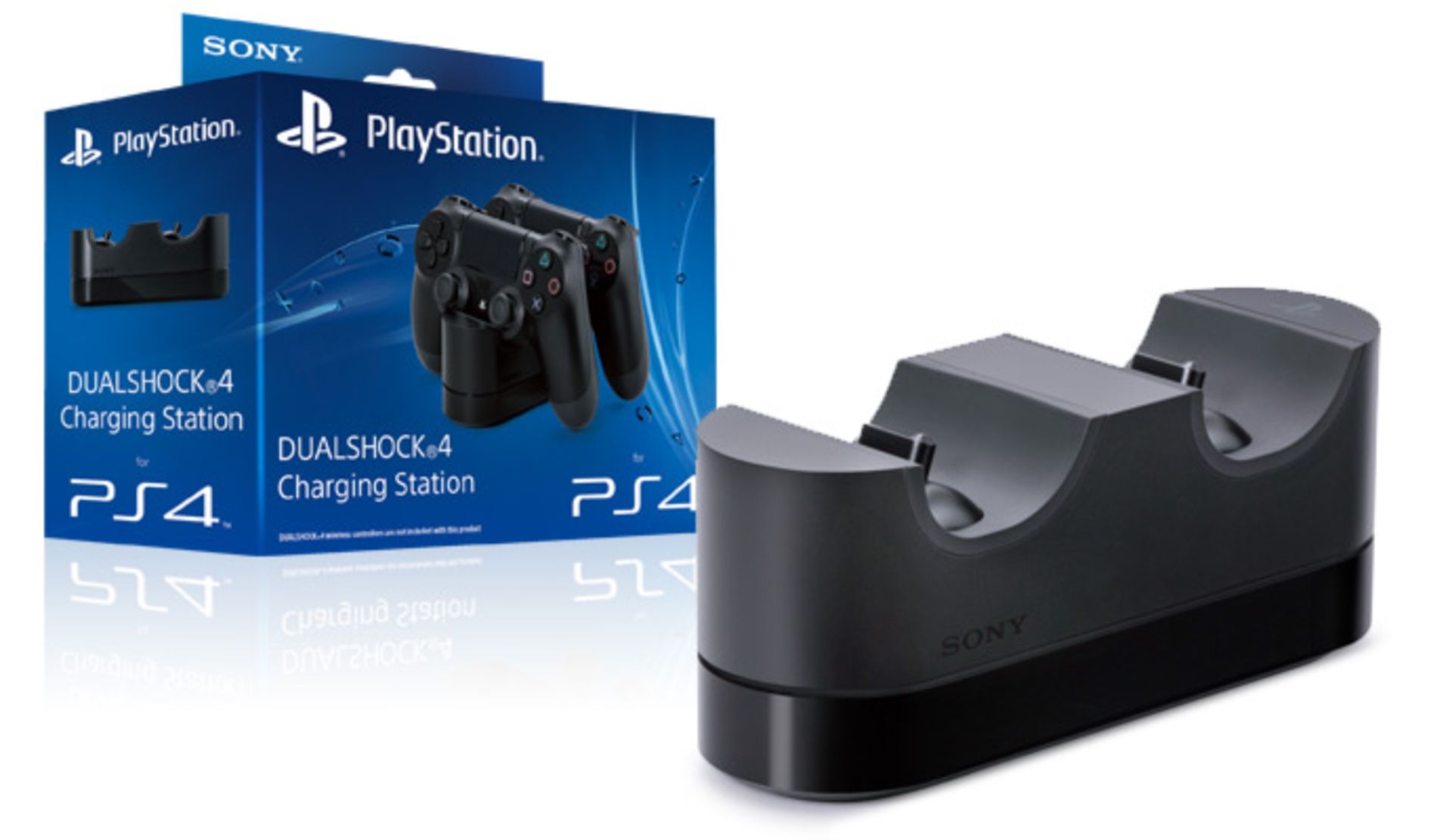 V Grade A Playstation 4 DualShock 4 Charging Station with AC Adaptor and Power Cord X 2 Bid price to