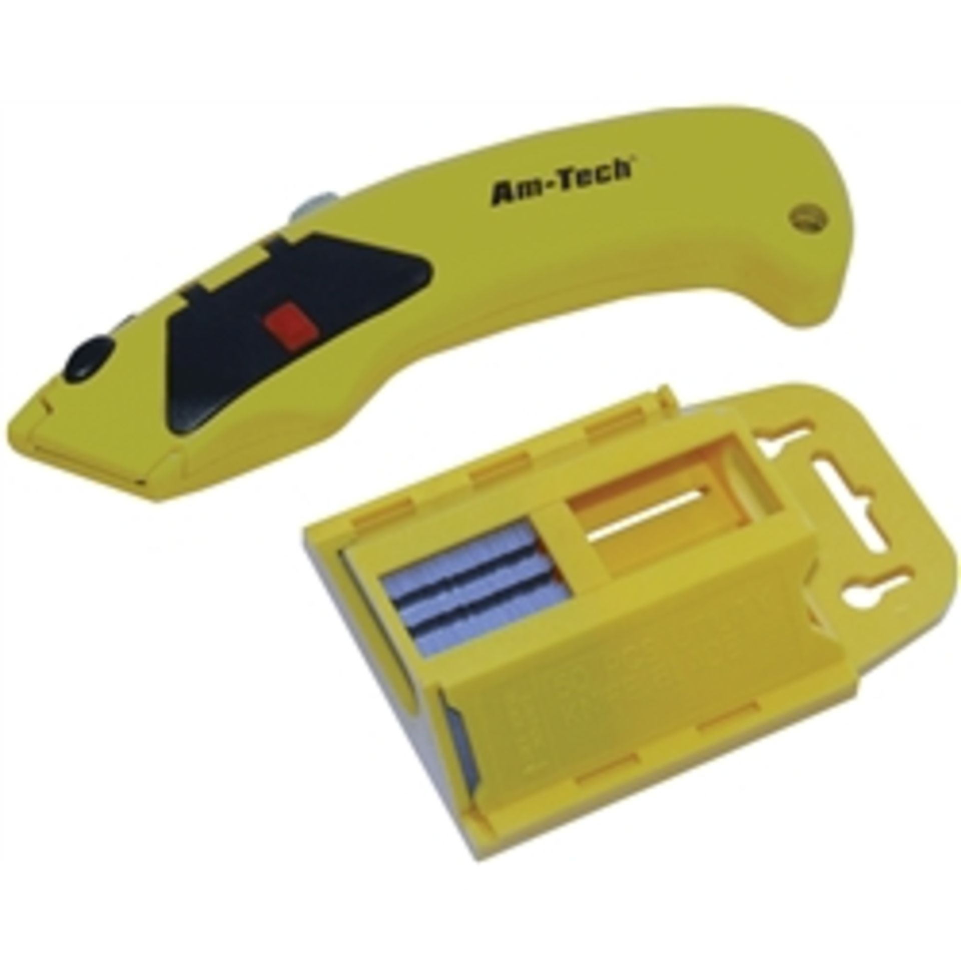 V *TRADE QTY* Brand New Auto Loading Utility Knife With 50pce Blade Dispenser X 4 YOUR BID PRICE - Image 2 of 2