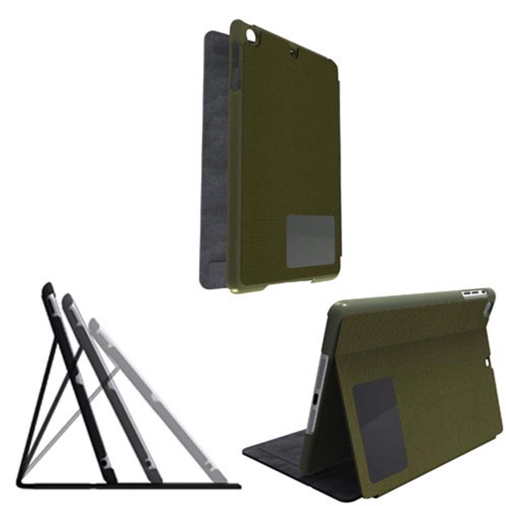 V *TRADE QTY* Brand New Kensington Hard Folio Case & Adjustable Stand Olive Green For iPad Air &