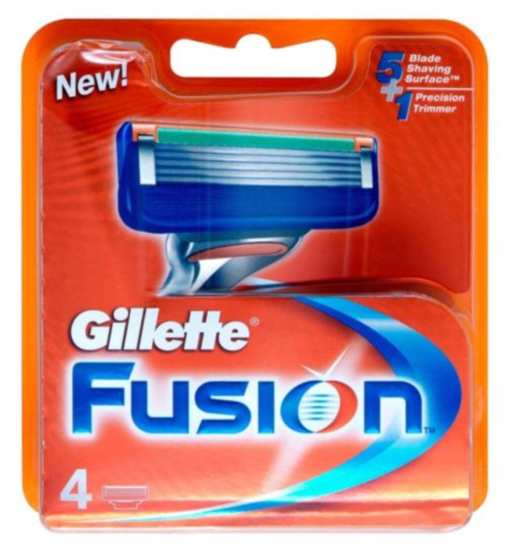 V Brand New Gillette Fusion Razor Blades 4 Pack RRP: £13.98