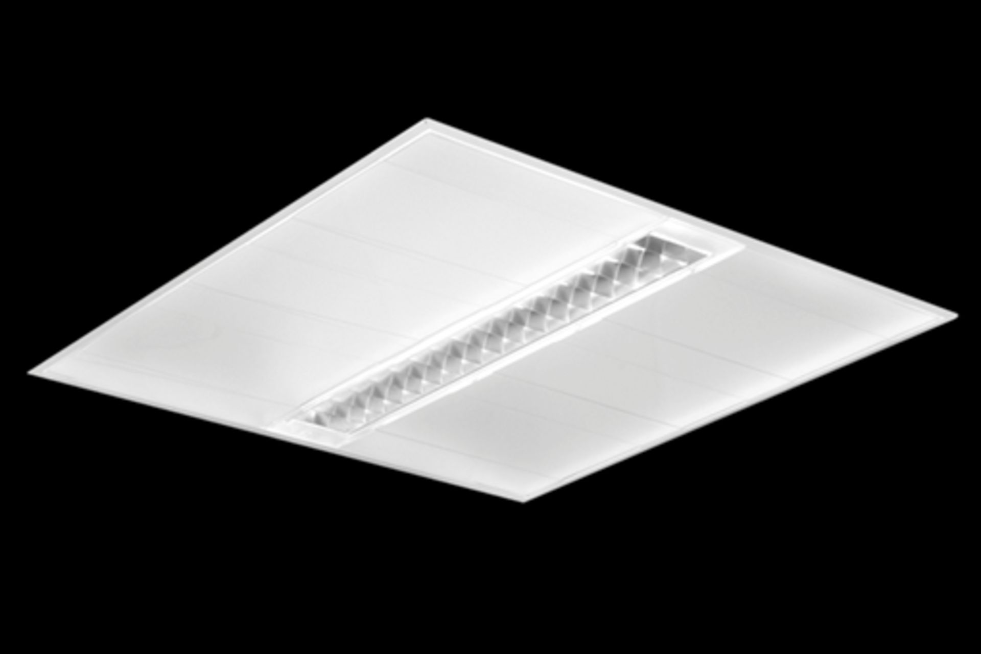 V Brand New Glamox ceiling light suitable for offices / Bulb included/dimensions 581mm x581mm - Image 2 of 3