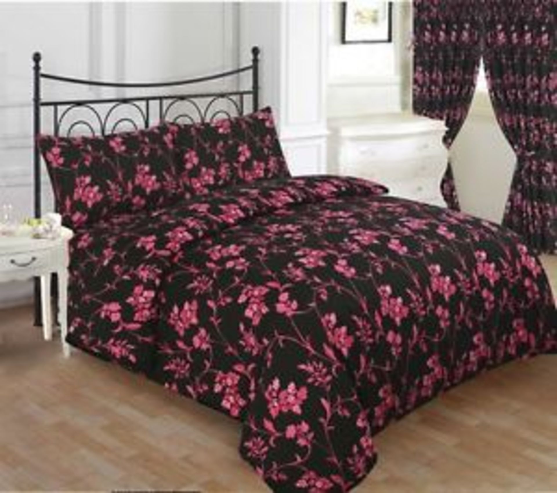 V Brand New 3 Piece Luxury Double Duvet Set Incl 2 Pillow Cases In Jasmine Pattern SRP20.99 X 2 YOUR