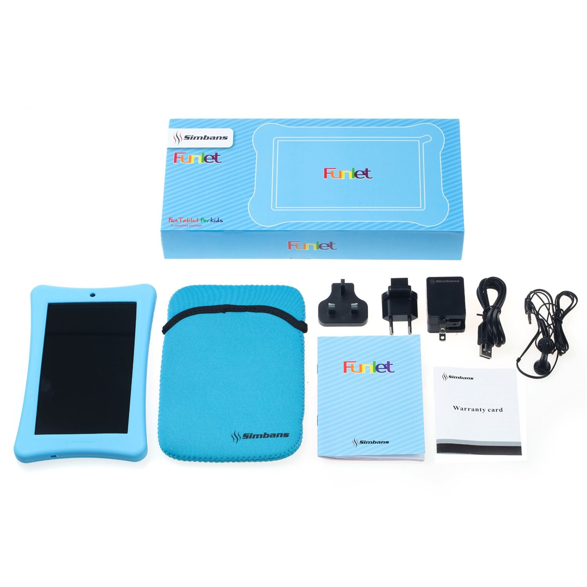 V Brand New Funlet Blue 7 inch Tablet with Protective Case - Tablet sleeve - IPS Screen - 1GB - Image 2 of 2
