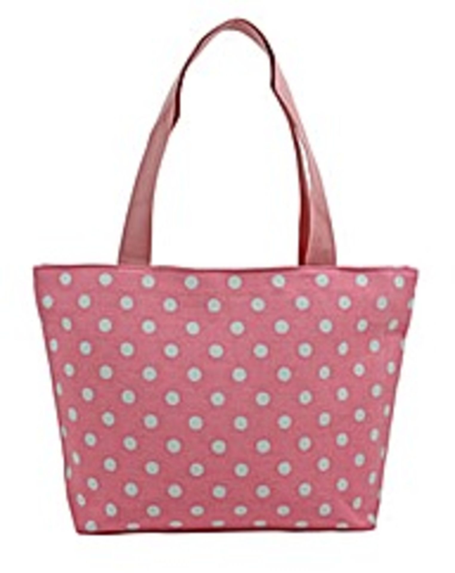 V Brand New Elizabeth Rose Fleur Pink With White Spots Shopping Bag