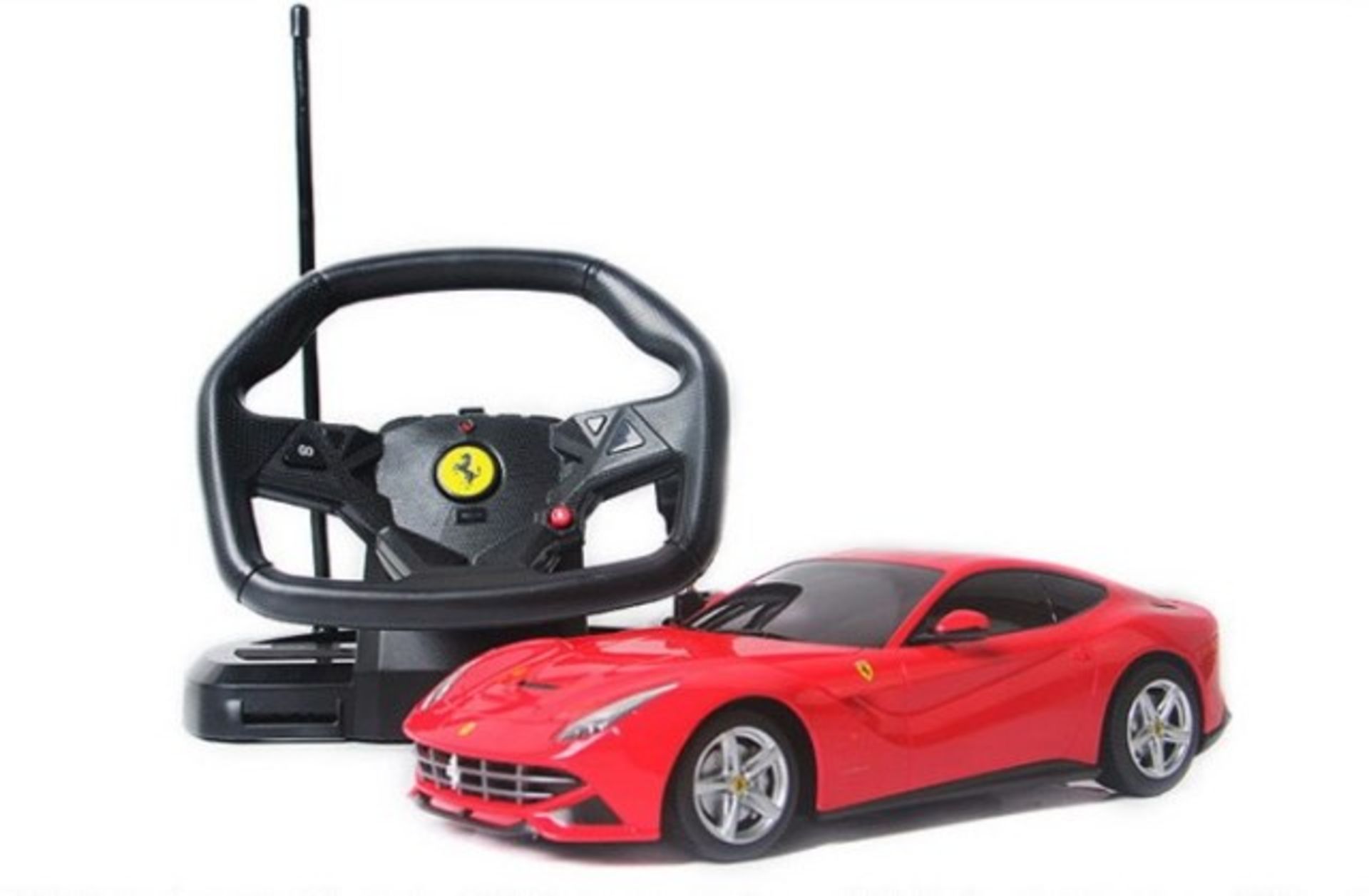 V Brand New 1/18 RC Ferrari F12 Berlinetta With Sound and Steering Wheel Controller - Official