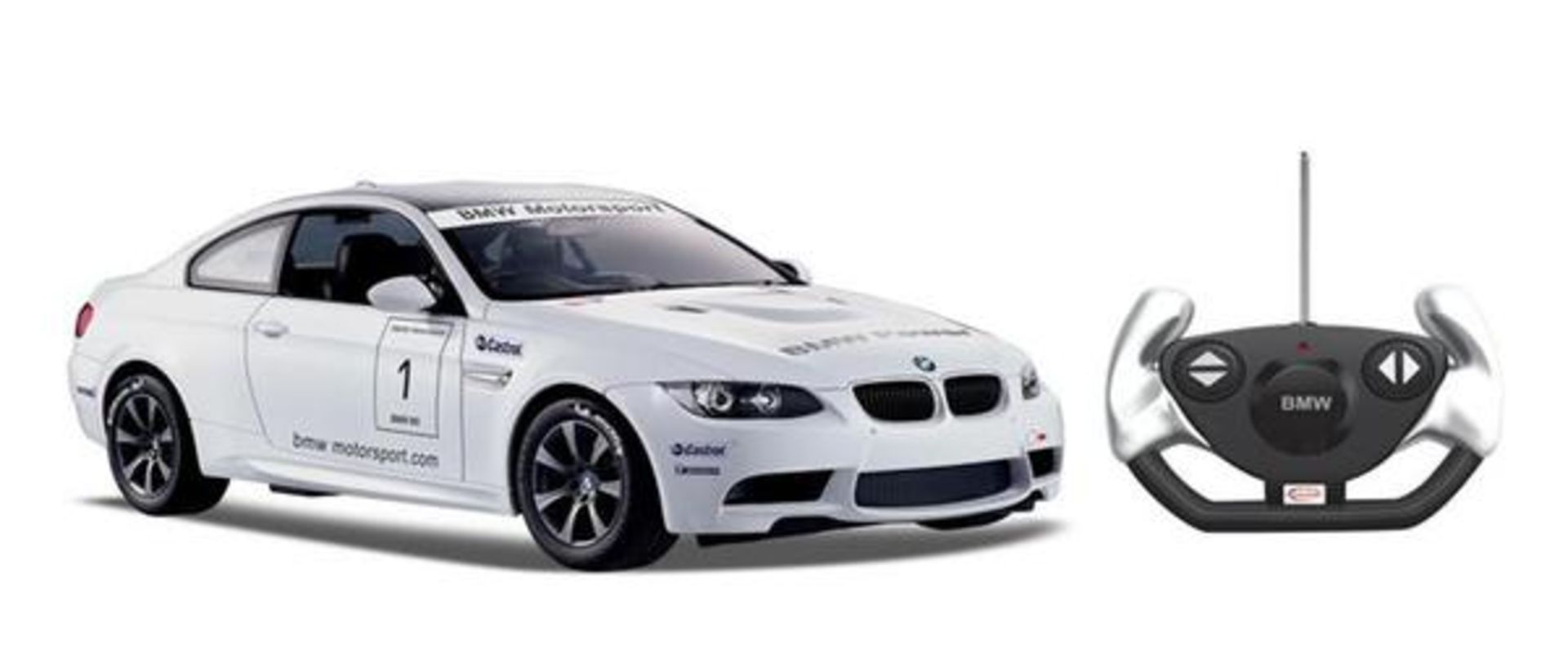 V Brand New 1:14 Radio Control BMW M3 With Foward And Reverse Lights - Officially Liscensed