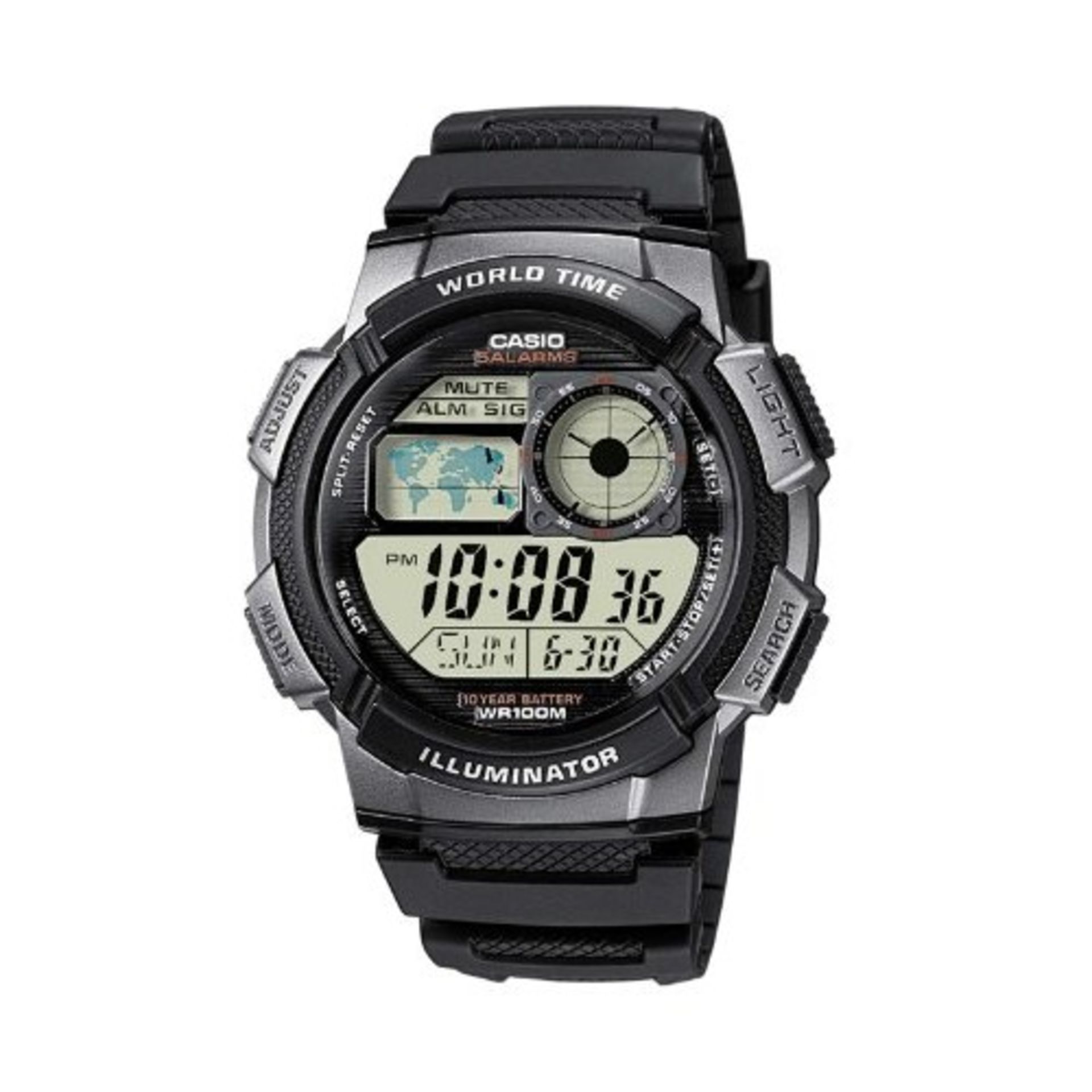 V Grade U Casio World Time Illuminator Digital Watch