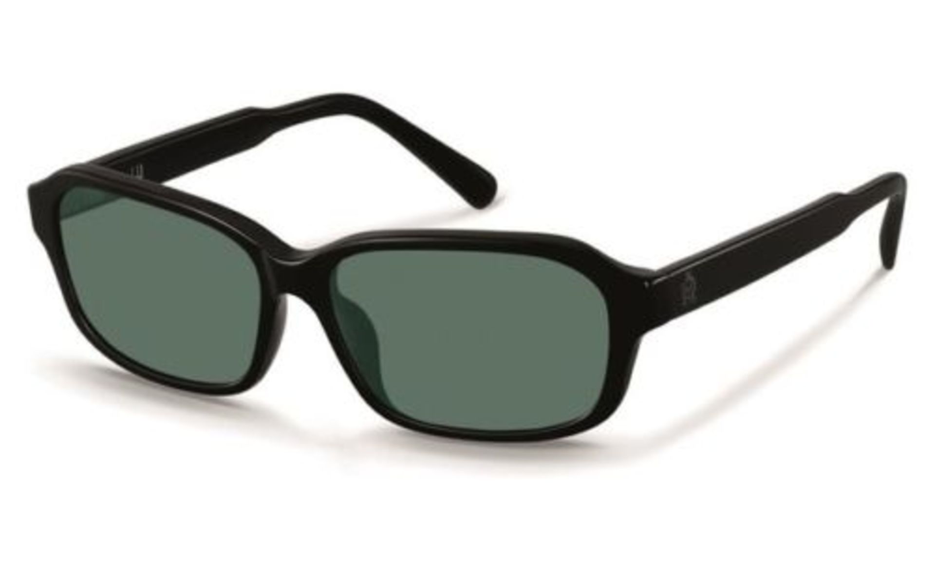 Brand New Pair Of Mens Dunhill Sunglasses - Black Plastic Frame with Green Lens RRP: £179.99 D7002-