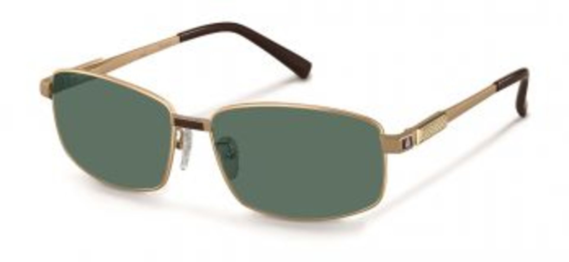 Brand New Pair Of Mens Dunhill Sunglasses - Gold Titanium Frame With Green Lens RRP: £245.00 D5001-