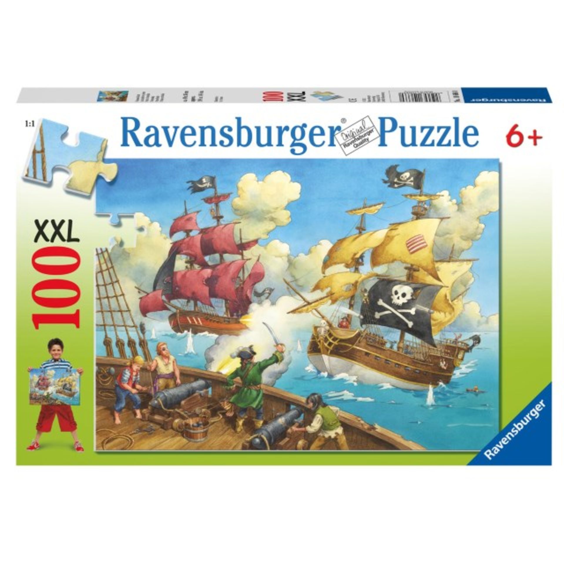V Brand New Ravensburger XXL 100 Piece Pirate Battle Jigsaw Puzzle