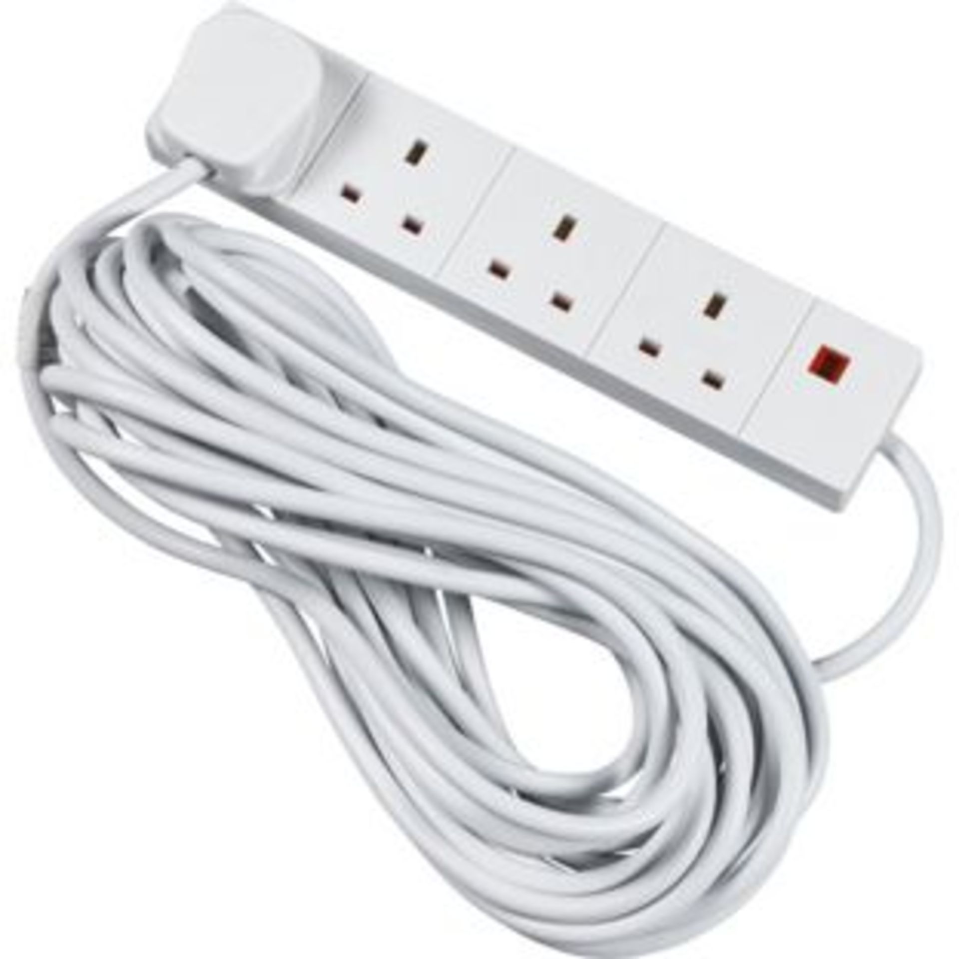 V Brand New 13A 4 Way Extension Lead with Approx 10m Cable RRP £14.99 X 2 YOUR BID PRICE TO BE