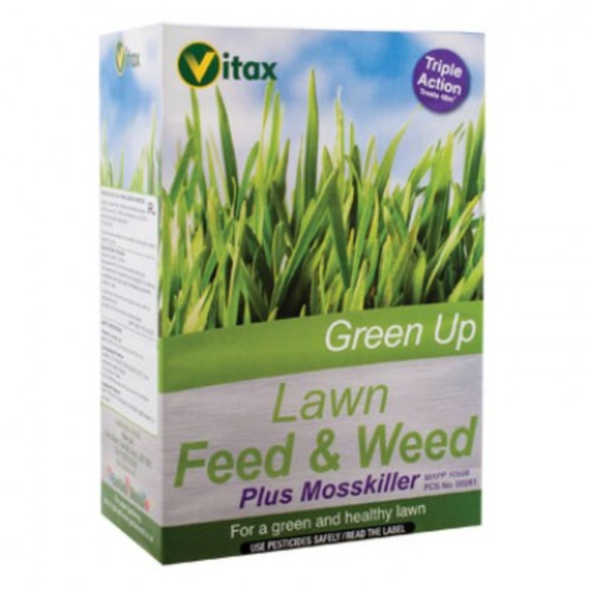 V Brand New Five 3kg Boxes Vitax Green Up Lawn Feed & Weed Plus Moss Killer ISP £13.99 (Tesco