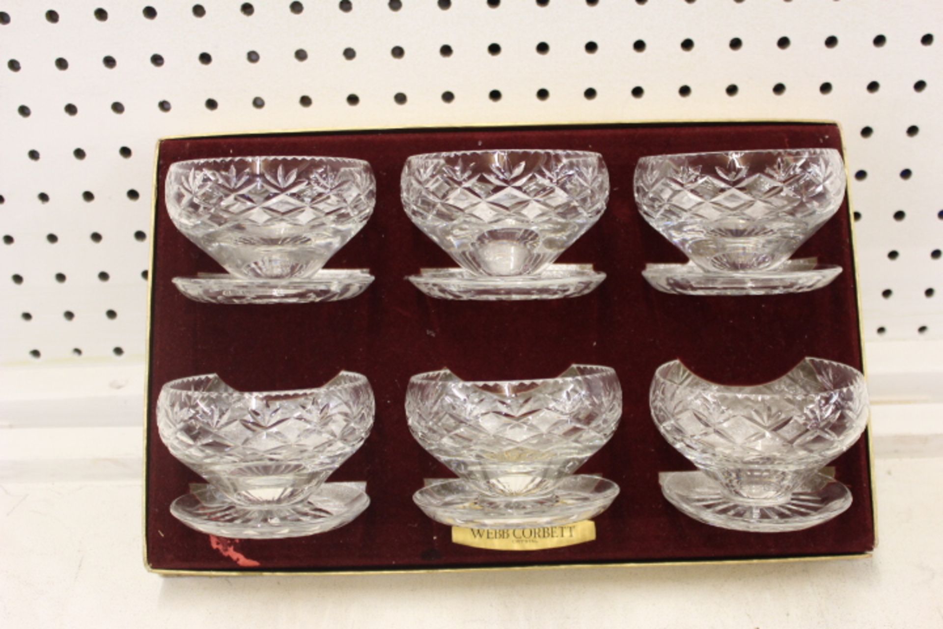 Webb Corbet Crystal Dishes In Box