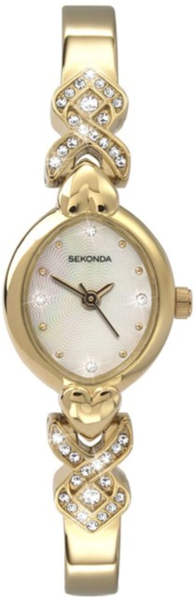 V Grade A Sekonda Ladies YM White Stone Bracelet Watch Watch