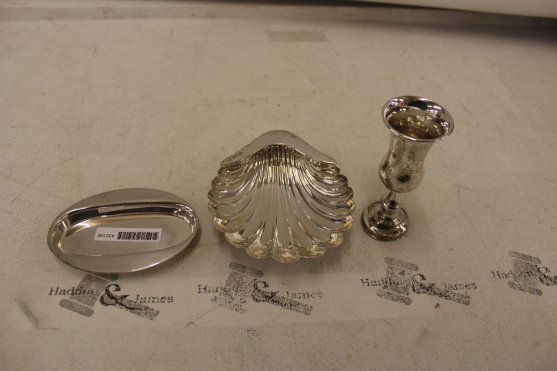 Three Pieces WMN Items Including Silver Dish