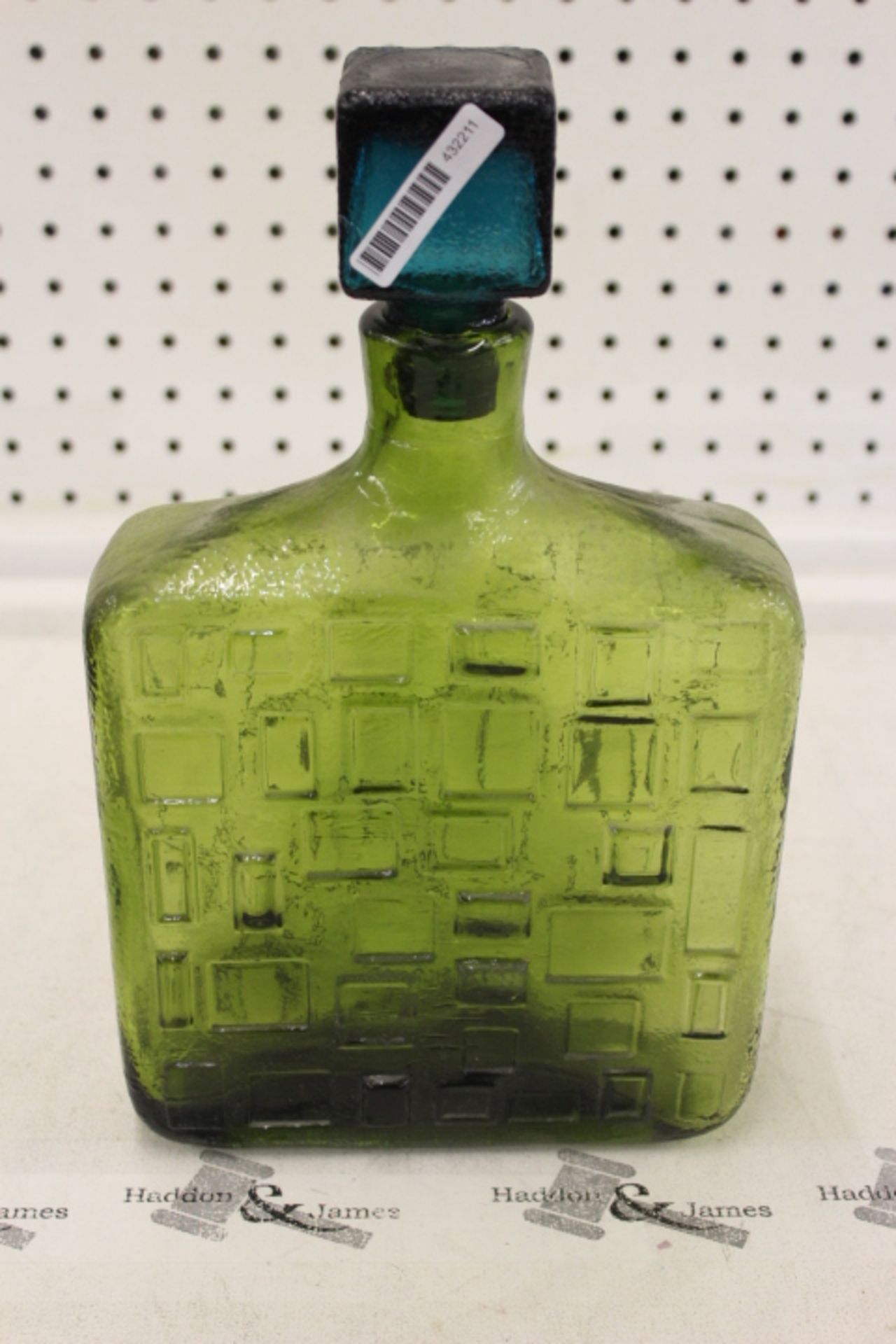 30cm High Green Glass Decanter