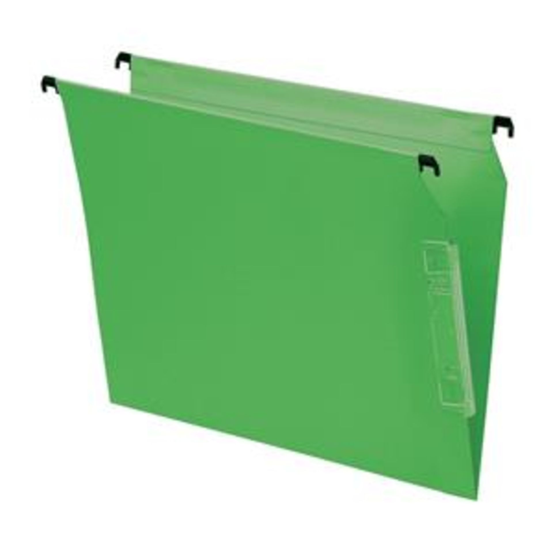 V *TRADE QTY* Brand New Box 25 Esselte A4 Dual Suspension Files Green ISP £34.22 (Puretek) X 4