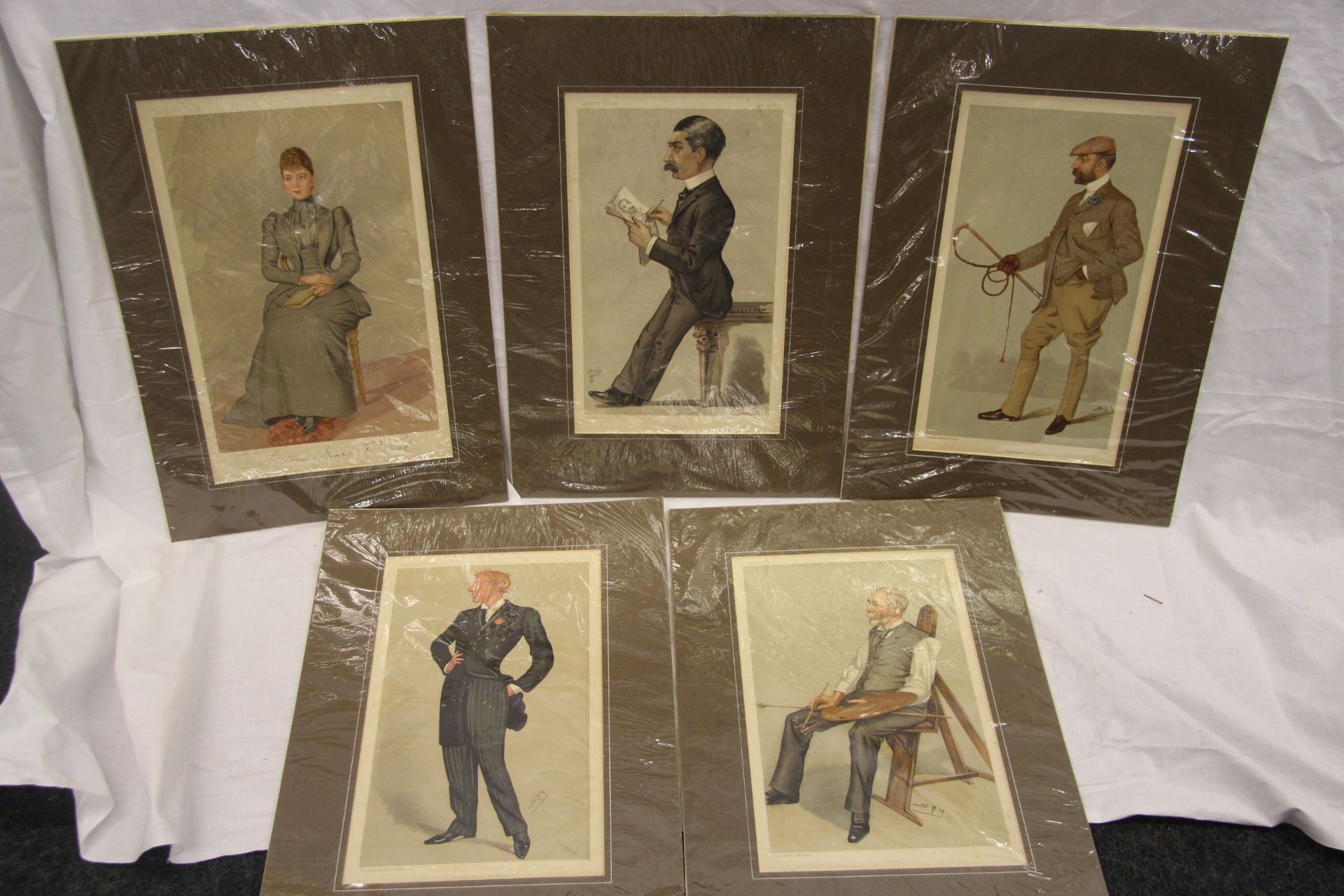 Ten Assorted Vanity Fair Prints Mounted-4 Glazed - Image 2 of 2