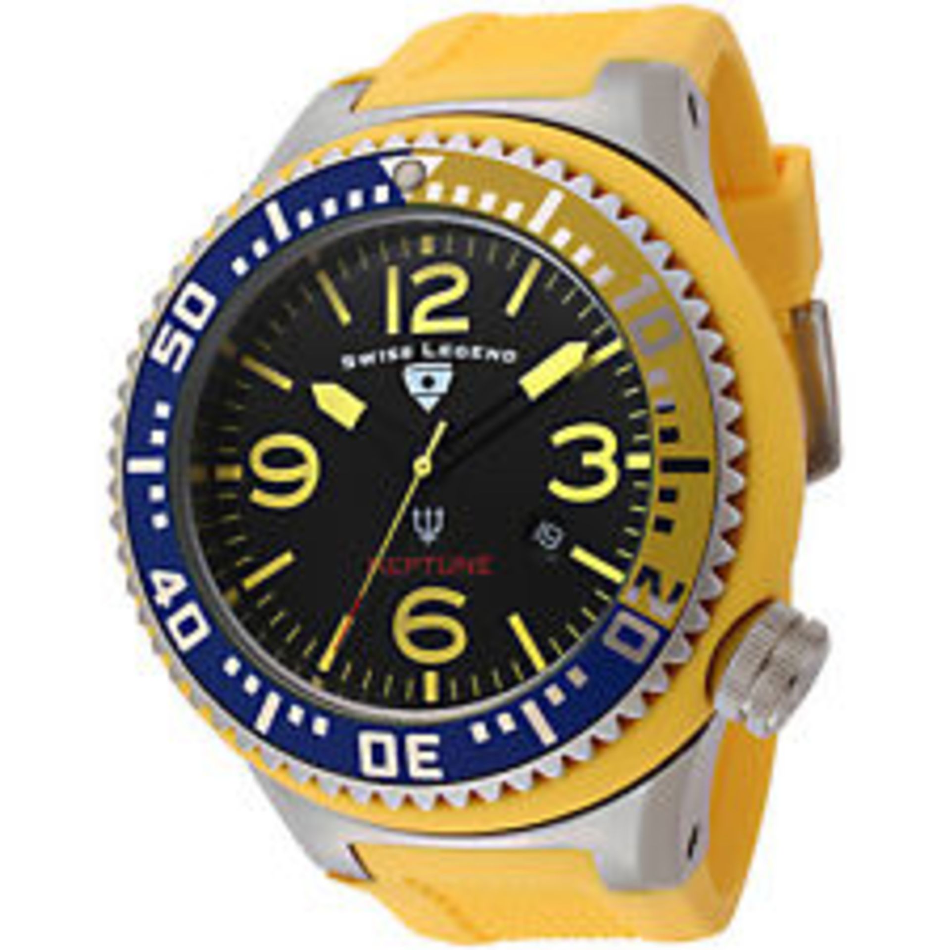 V Gents Yellow & Blue Swiss Legend Watch