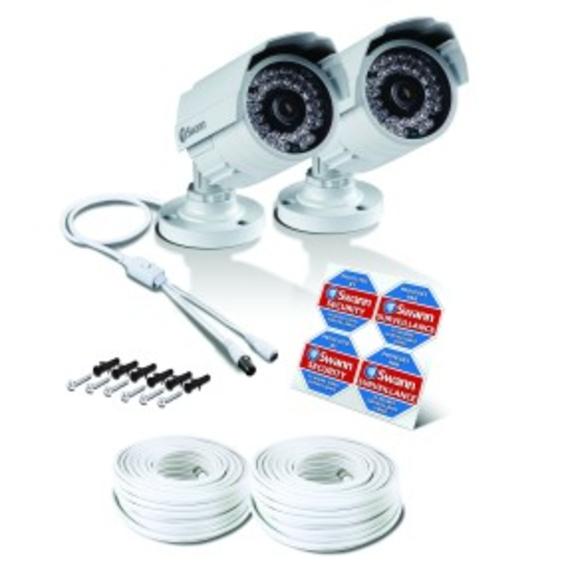 V Grade A Twin Pack Swann PRO 742 PK2 Day & Night Outdoor Bullet Camera With 25m Night Vision