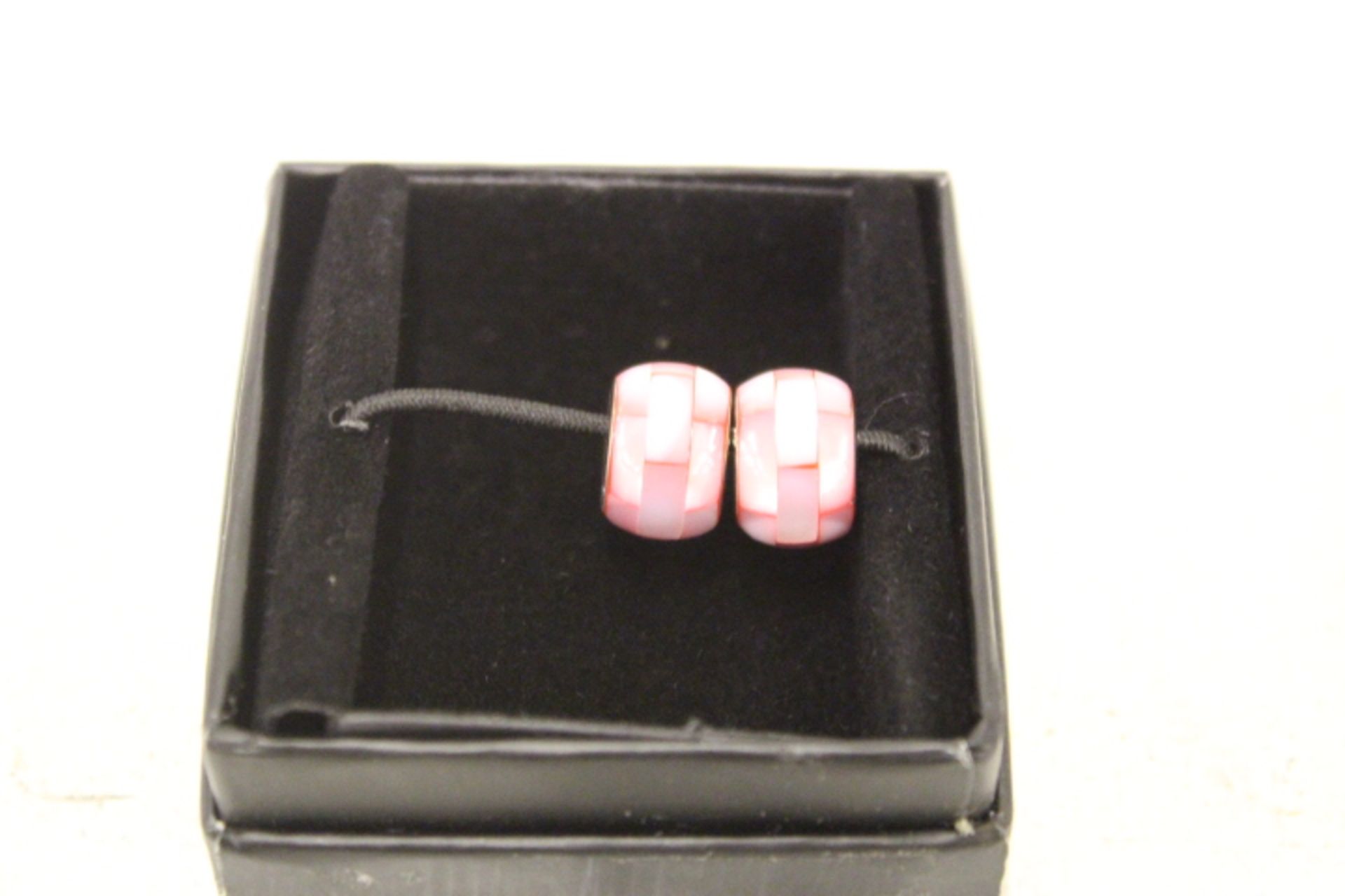 Two Silver Pink Bracelet Charms X 2 YOUR BID PRICE TO BE MULTIPLIED BY TWO