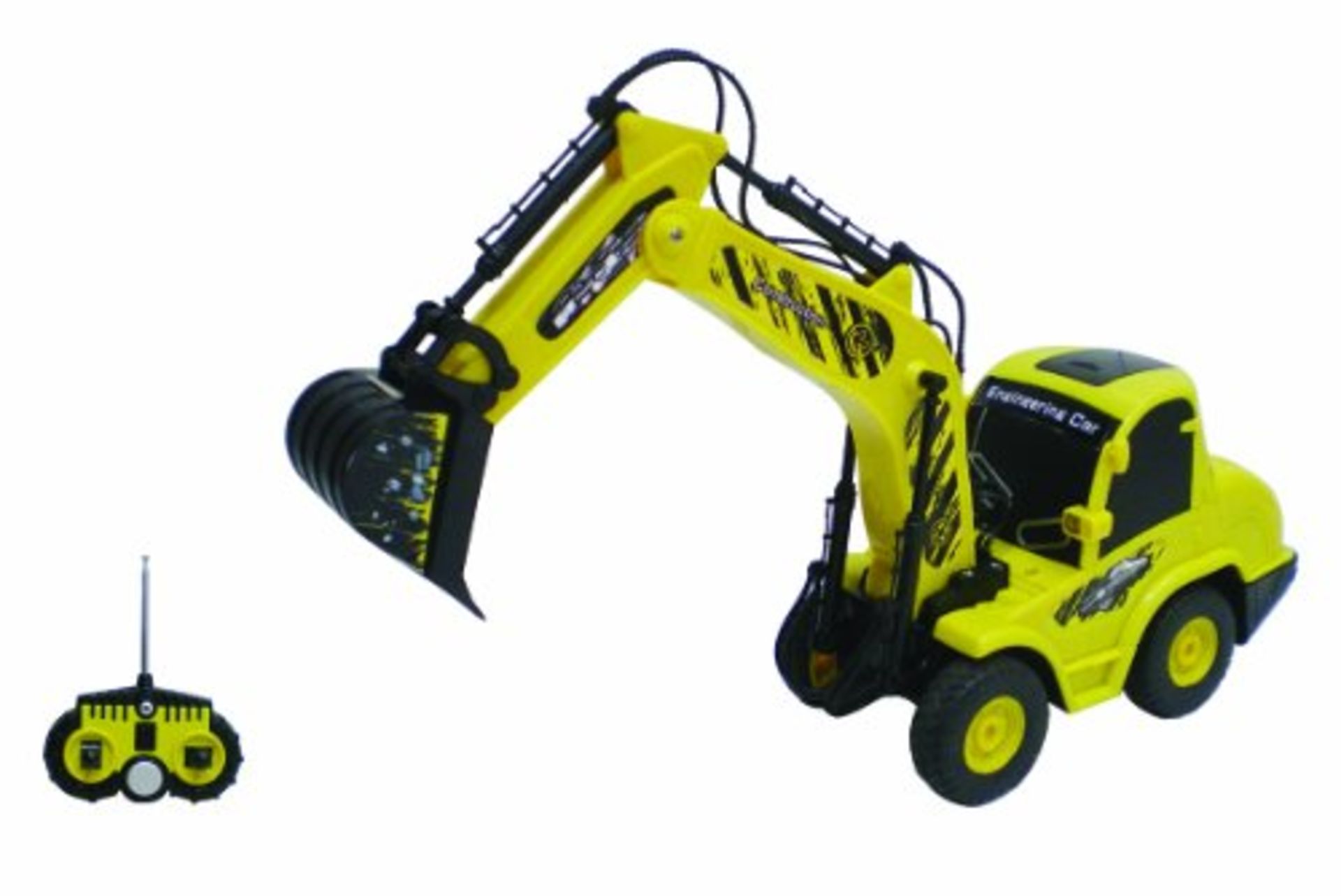 V *TRADE QTY* Brand New Yellow 1:20 Radio Controlled Construction Vehicle (Reach Arm) X 3 YOUR BID