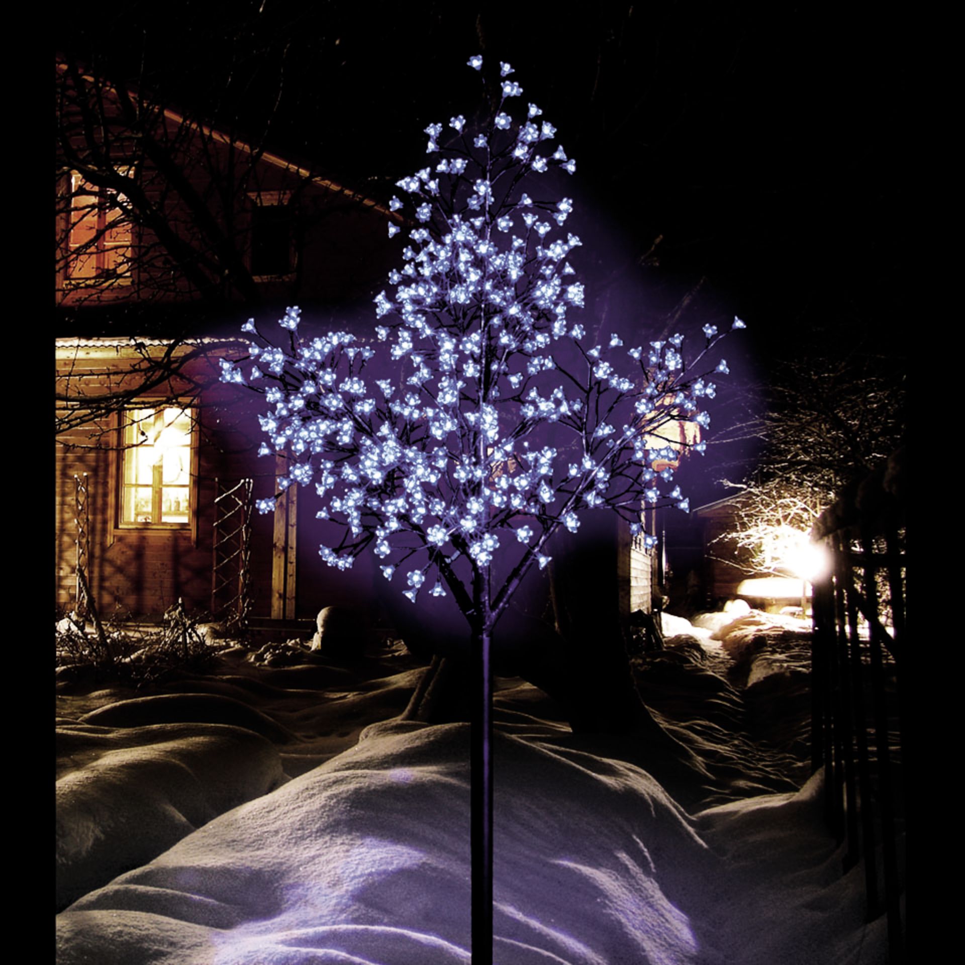 V Brand New Blue LED Cherry Blossom Outdoor/Indoor Tree 7FT (210CM) RRP 169.99 ISP 124.99
