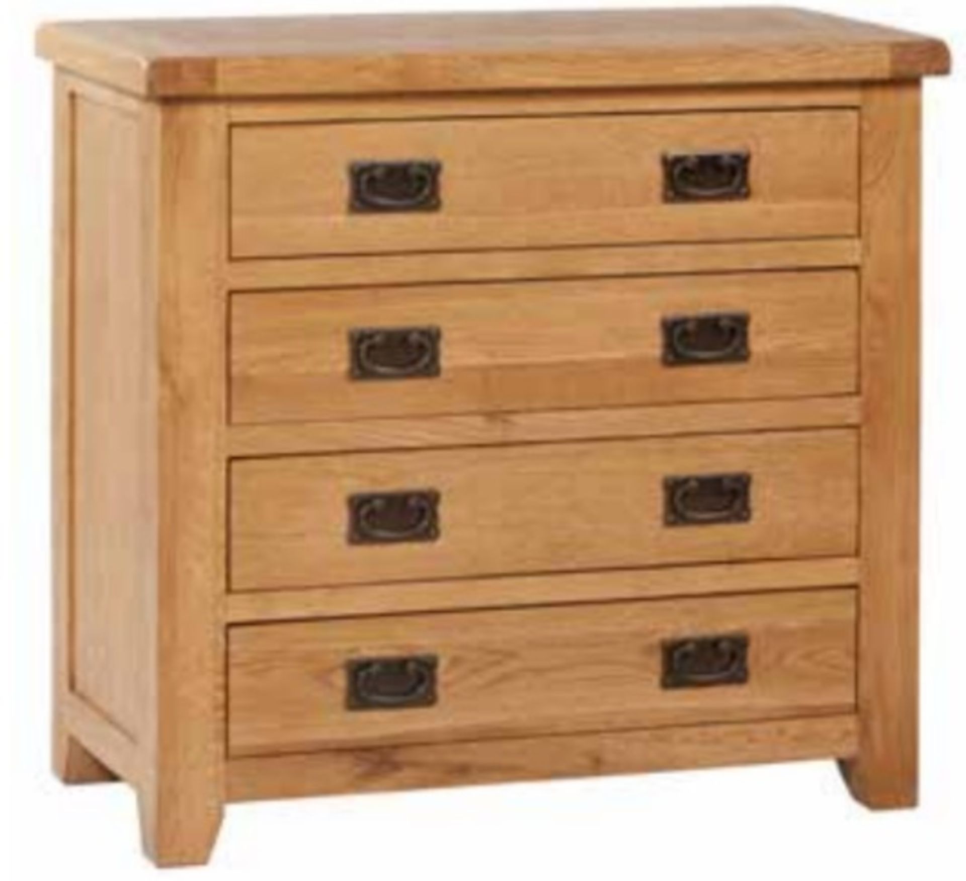 V Brand New Chiswick Oak 4 drawer chest 85w x 42d x 81h cms ISP £259.00 (thehomemill)